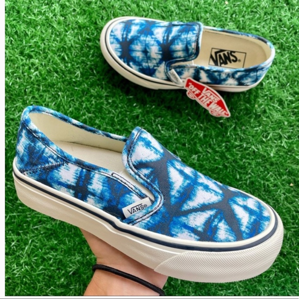 Vans SF Indigo Dress Blues Tie Dye Slip On Sneakers